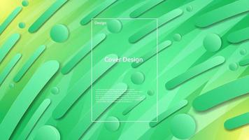 green geometric rounded background vector illustration