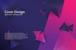 dark and pink geometric background vector illustration