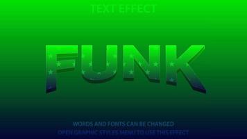 plantilla de efecto de texto funk. editable. eps 10 vector