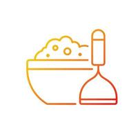 Mash potato gradient linear vector icon