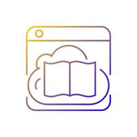 Online library gradient linear vector icon