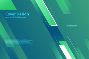 abstract geometric green background vector illustration