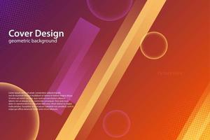 abstract geometric red and orange background vector illustration