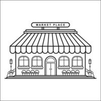 City Building Outline Design for Drawing Book Style twenty four vector