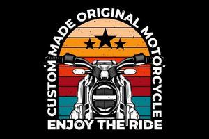 motorcycle enjoy ride typography style vector