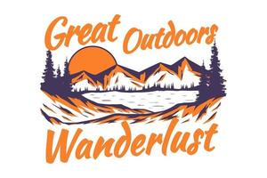 great outdoors wanderlust vector
