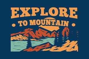 explore mountain nature vector