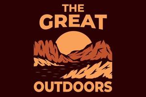 great outdoors mountain vector