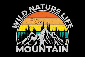 wild nature life mountain pine style vector