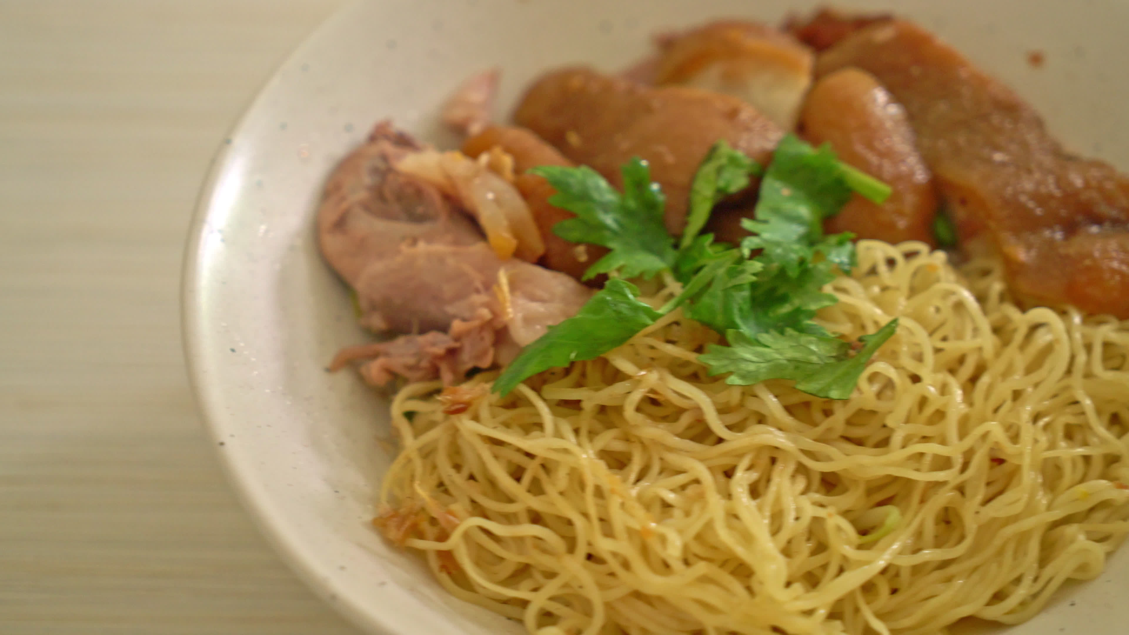 stew pork leg noodles 3221900 Stock Video at Vecteezy