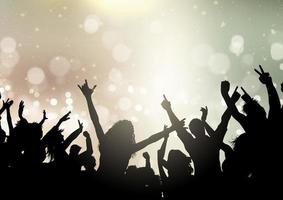 party crowd on bokeh lights background 2107 vector