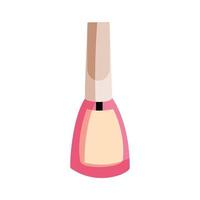 Pink nail polish vector flat material design object.