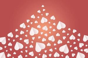 Pattern, background of hearts icon, Heart paper cut in valentine day. vector