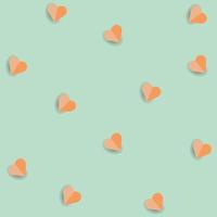 Pattern and seamless background of hearts, Paper cut in valentine day. vector