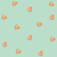 Pattern and seamless background of hearts, Paper cut in valentine day. vector