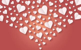 Pattern, background of hearts icon, Heart paper cut in valentine day. vector