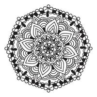 Mandala circular symmetric pattern. Oriental Indian ornament vector