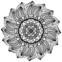 Mandala circular symmetric oriental pattern vector. vector