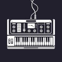 Synthesizer of electronic keyboard musical instruments with mixers vector