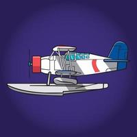 Sea plane, an illustration of logo travel vector