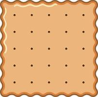 Square biscuit in cartoon style isolated vector