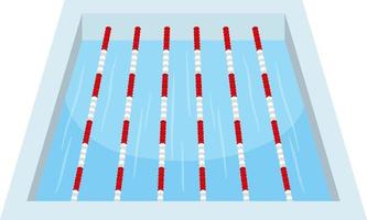 Paths for dip in sport pool isolated vector