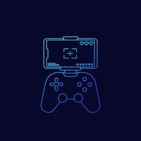 gamepad for smartphone line icon vector