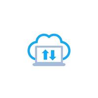 sync with cloud, synchronization icon vector