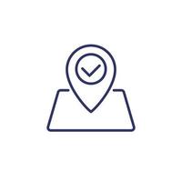 roadmap line icon on white vector