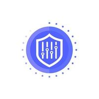 security settings vector icon with shield