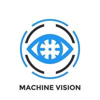 Machine vision icon on white vector