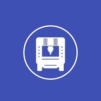 CNC machine icon in circle vector