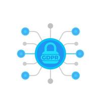 GDPR, General data protection regulation concept, vector icon