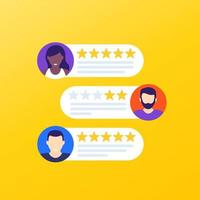 Customer reviews and feedback, vector