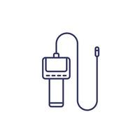 borescope, inspection camera line icon vector