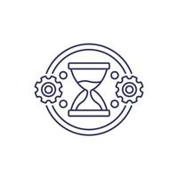 efficiency, time management and productivity line icon vector