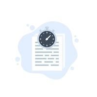 chronometer, timer and documents icon vector