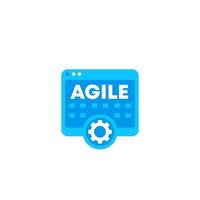 Agile software development icon vector