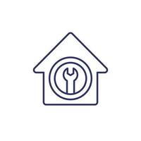 house maintenance service line icon vector