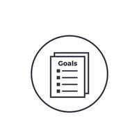 Goal setting icon on white vector