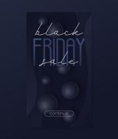 black friday sale banner, vertical design for mobile social media vector