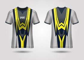 diseño de camiseta deportiva. maillot de carreras. vista frontal y trasera uniforme. vector