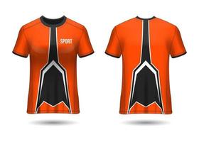 T-Shirt Sport Design. Racing jersey. uniform front and back view. vector