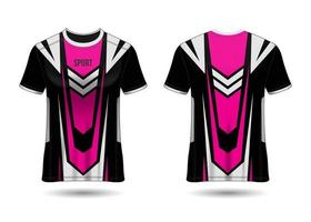 T-Shirt Sport Design. Racing jersey. uniform front and back view. vector