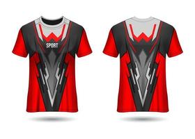 T-Shirt Sport Design. Racing jersey. uniform front and back view. vector