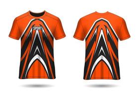 T-Shirt Sport Design. Racing jersey. uniform front and back view. vector