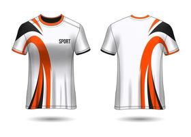 diseño de camiseta deportiva. maillot de carreras. vista frontal y trasera uniforme. vector