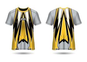 T-Shirt Sport Design. Racing jersey. uniform front and back view. vector