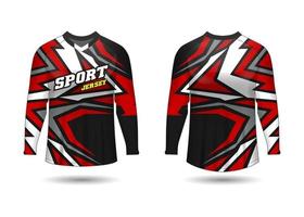 T-Shirt Sport Design. Racing jersey. uniform front and back view. vector