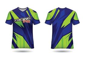 T-Shirt Sport Design. Racing jersey. uniform front and back view. vector